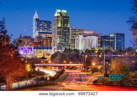 Raleigh, North Carolina, USA downtown city skyline.