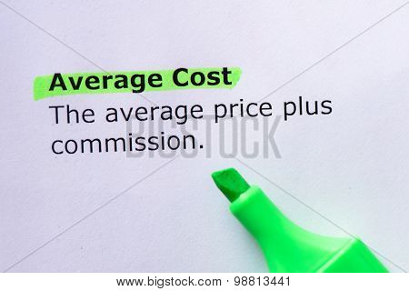 .average Cost.