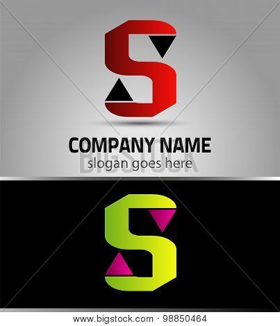 Letter S logo vector alphabet shape. S concept type as logo