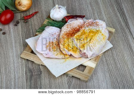Raw Chicken Thights