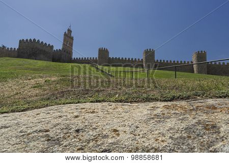 View Walls Of Avila City In Spain