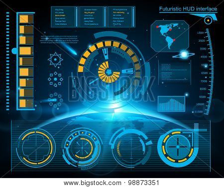 Abstract future, concept vector futuristic blue virtual graphic touch user interface HUD. For web, s