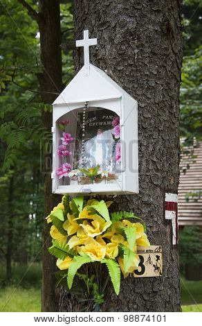 The chapel on the red trail, a place for rest and prayer
