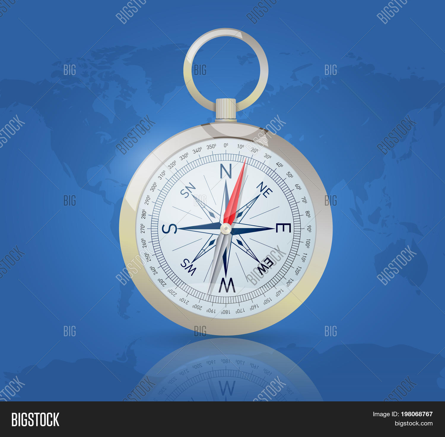 Compass On World Map Image & Photo (Free Trial) | Bigstock