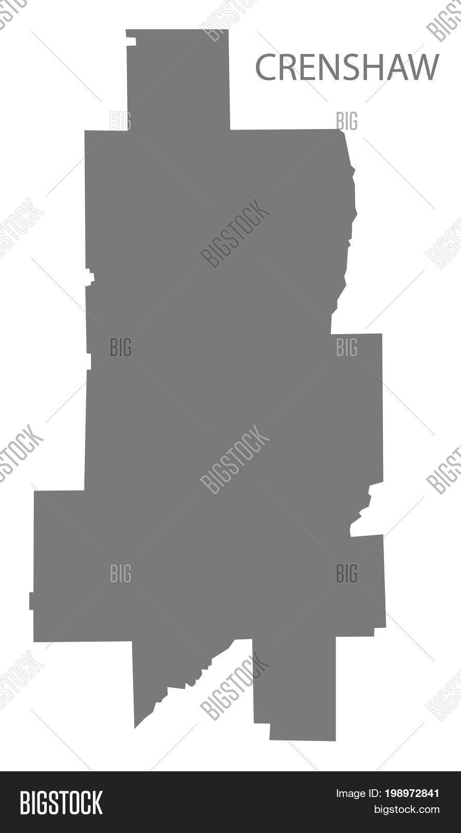 Crenshaw County Map Image & Photo (Free Trial) Bigstock