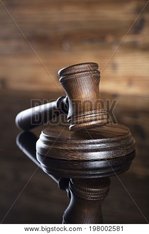 Gavel. Auction and business concept. Place for logo and text.