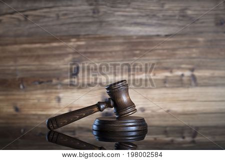 Gavel. Auction and business concept. Place for logo and text.