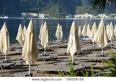 Summer vacation on the Icmeler  beach, Turkey
