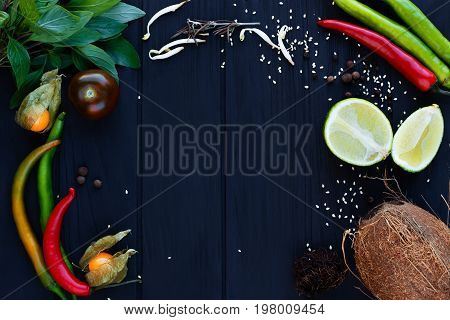 Soybean Sprouts, Physalis, Coconut, Rambutan, Chili Peppers,sesa