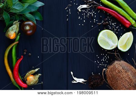 Soybean Sprouts, Physalis, Coconut, Rambutan, Chili Peppers,sesa