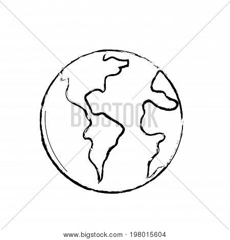 figure global earth planet to geography ubication vector illustration