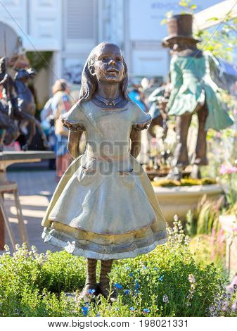 LONDON UK - MAY 25 2017: RHS Chelsea Flower Show 2017. Lewis Carroll's 