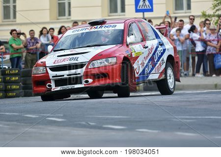 Tulcea, Romania - June 11: Competitors In Danube Delta Rally Stage In National Rally Championship &