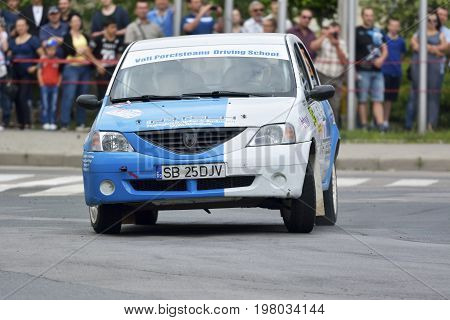 Tulcea, Romania - June 11: Competitors In Danube Delta Rally Stage In National Rally Championship &