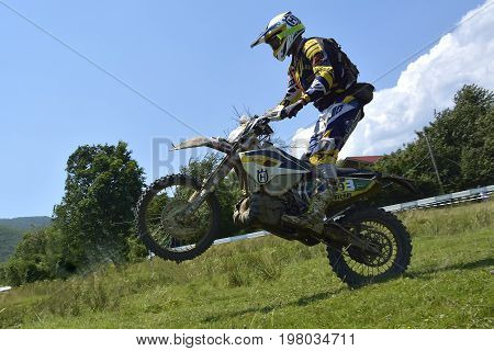 Sibiu, Romania - July 12 - 16 July: Copetitors In Red Bull Romaniacs Hard Enduro Rally With A Ktm Mo
