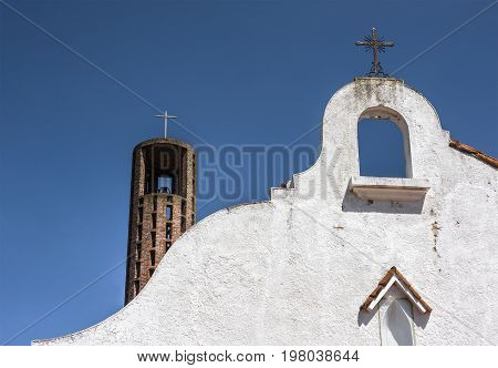 Famous church in Atlantida town, Canelones, Uruguay