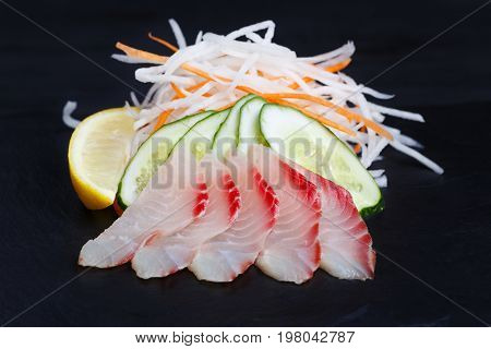 Red Sea Bream Sashimi, Traditional Japanese Food