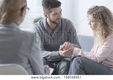 Husband Apologising To His Wife