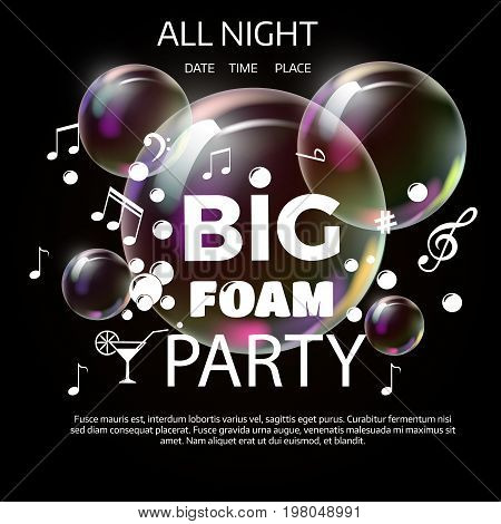 Festive Banner Template For Foam Night Party