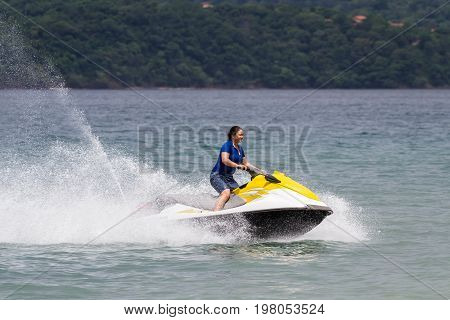 Wave Runner On The Beach