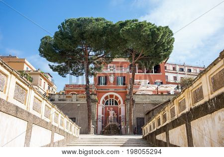 Rome Italy - October 9 2008: The Palazzo Barberini garden