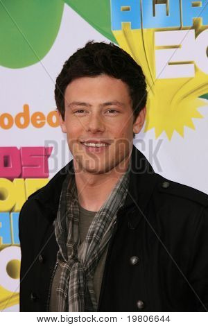Los Angeles Apr 2: Cory Monteith kommt in die 2011-Kids Choice awards Galen Center, Usc auf eine