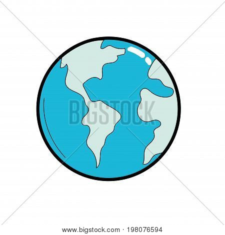 global earth planet to geography ubication vector illustration