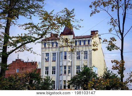 Old Buildings In Vyborg, Russia