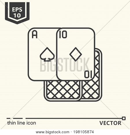 Casino Theme. Vector Single Isolated Icon.