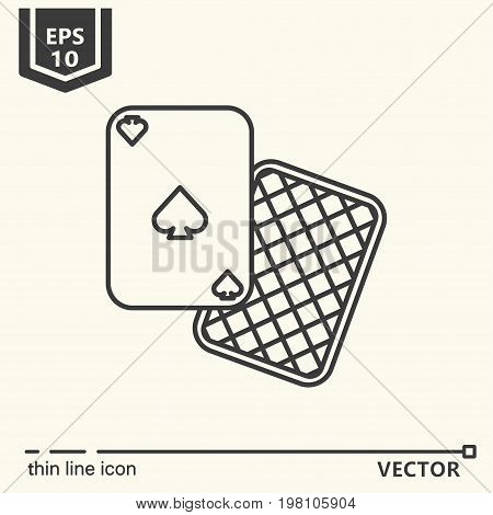 Casino Theme. Vector Single Isolated Icon.