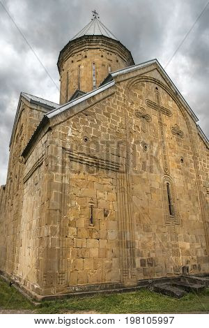 church of the Mother of God in Ananuri fortress, castle complex on the Aragvi River in Georgia