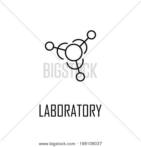 Molecule line icon. High quality black outline Logo for web site design and mobile apps. Vector illustration on a white background.