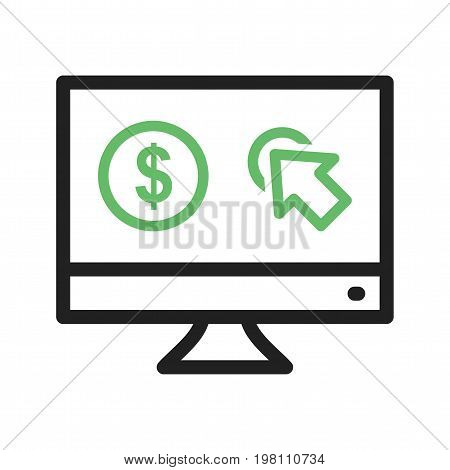 Click, arrow, mouse icon vector image. Can also be used for IT Services. Suitable for use on web apps, mobile apps and print media.