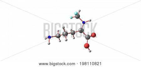 Eflornithine Molecular Structure Isolated On White