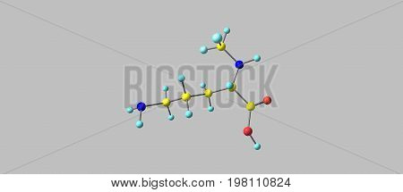 Eflornithine is a medication used to treat African trypanosomiasis or sleeping sickness and excessive hair growth on the face in women. 3d illustration