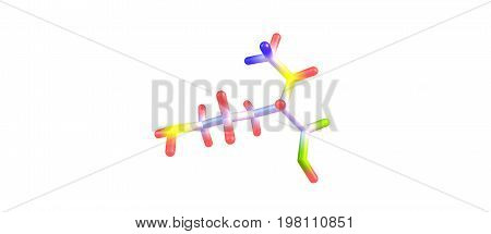 Eflornithine Molecular Structure Isolated On White