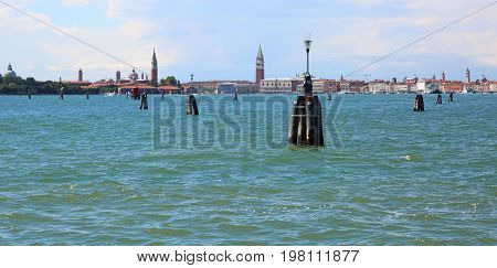 Venice Island In Italy By Boat In The Middle Of The Sea
