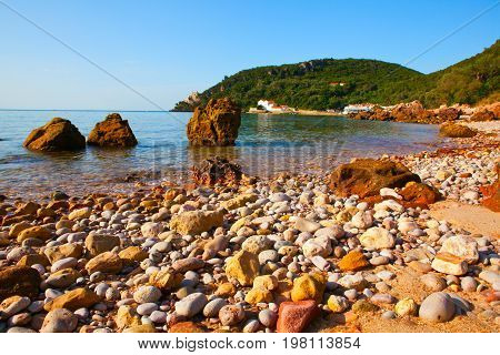 Portinho da Arrabida - beach in the Parque Natural da Arrabida Setubal Portugal