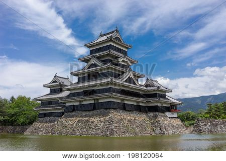 Matsumoto Castle Matsumoto Japan. Matsumoto Castle is one of the most complete and beautiful among Japan's original castles. It is a 