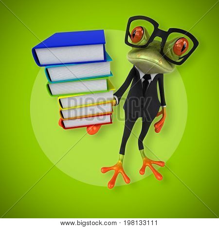 Fun frog - 3D Illustration
