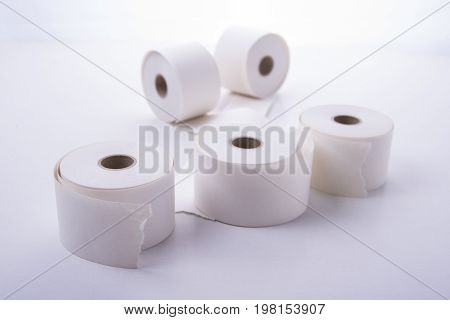 Rolls of paper for office use such as calculators and cashiers