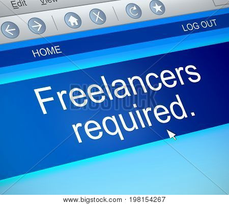 Freelancers Required Concept.
