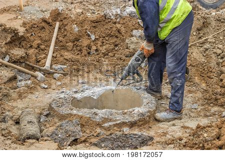 Jackhammer Concrete