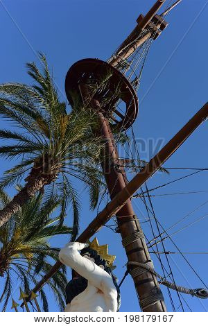 The Gaelic of the Pirates (Neptune) in Genoa The Gaelic of the Pirates is the reproduction of a 1600 Spanish Galeon built specifically for the film 