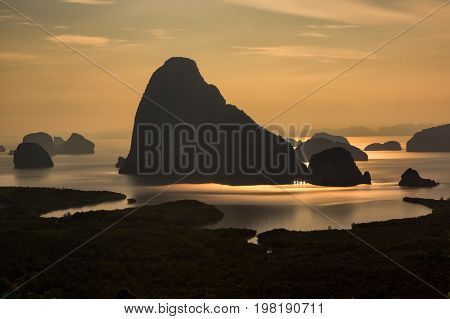 View Of Phang Nga Bay From Samet Nangshe Viewpoint