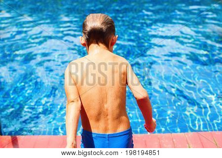 Child Boy Swimming Pool