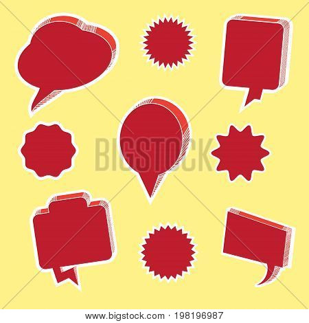 Collection of premium promo seals/stickers. Isolated vector illustration