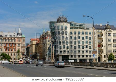 Dancing House in Prague, Czech Republic, Europe