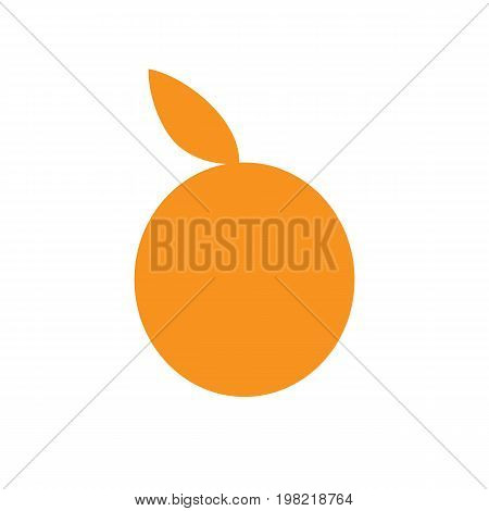 Orange icon in flat style. Vector illustration for print, cards and creaive design