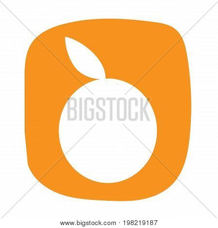 Orange icon in flat style. Vector illustration for print cards and creaive design